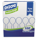 Dixie Plastic Cutlery, Heavy Mediumweight Soup Spoon, 1,000/Carton (DXESM207CT) Case of 1000