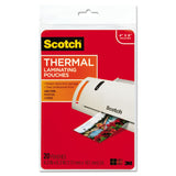 Scotch™ Laminating Pouches, 5 mil, 4.33" x 6.33", Gloss Clear, 20/Pack (MMMTP590020) Pack of 20
