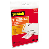 Scotch™ Laminating Pouches, 5 mil, 5.38" x 3.75", Gloss Clear, 20/Pack (MMMTP590220) Pack of 20