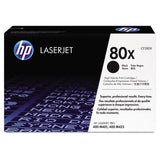 HP HP 80X, (CF280X) High-Yield Black Original LaserJet Toner Cartridge (HEWCF280X) Each