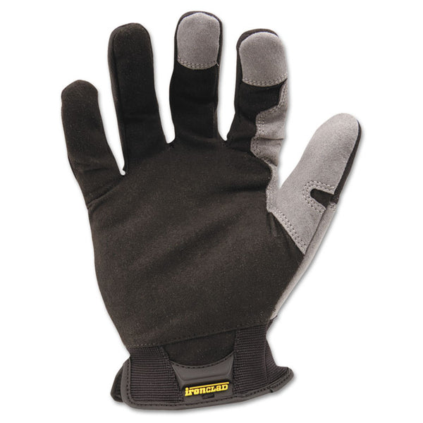 Ironclad Workforce Glove, Large, Gray/Black, Pair (IRNWFG04L)