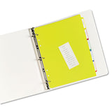 Avery® Heavy-Duty Plastic Dividers with Multicolor Tabs and White Labels , 5-Tab, 11 x 8.5, Assorted, 1 Set (AVE23080) Set of 5