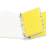 Avery® Heavy-Duty Plastic Dividers with Multicolor Tabs and White Labels , 5-Tab, 11 x 8.5, Assorted, 1 Set (AVE23080) Set of 5