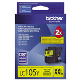 Brother LC105Y Innobella Super High-Yield Ink, 1,200 Page-Yield, Yellow (BRTLC105Y) Each