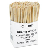 Eco-Products® Renewable Wooden Stir Sticks, 7", 1,000/Pack, 10 Packs/Carton (ECONTSTC10CCT) Case of 10000