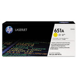 HP HP 651A, (CE342A) Yellow Original LaserJet Toner Cartridge (HEWCE342A) Each