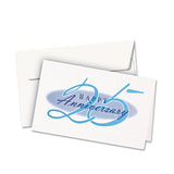 Avery® Half-Fold Greeting Cards with Envelopes, Inkjet, 65 lb, 5.5 x 8.5, Textured Uncoated White, 1 Card/Sheet, 30 Sheets/Box (AVE3378) Box of 30