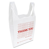 Inteplast Group Thank You Handled T-Shirt Bag, 0.167 bbl, 12.5 microns, 11.5" x 21", White, 900/Carton (IBSTHW1VAL) Case of 900