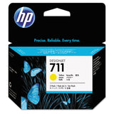 HP HP 711, (CZ136A) 3-Pack Yellow Original Ink Cartridges (HEWCZ136A) Pack of 3
