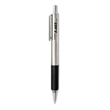 Zebra F-402 Retractable Ballpoint Pen, 0.7mm, Black Ink, Steel/Black Barrel, 2/Pack (ZEB29212) Pack of 2