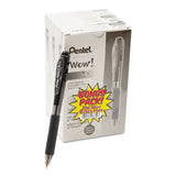 Pentel® WOW! Ballpoint Pen Value Pack, Retractable, Medium 1 mm, Black Ink, Smoke/Black Barrel, 36/Pack (PENBK440ASWUS) Pack of 36