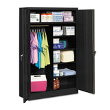 Tennsco Jumbo Combination Steel Storage Cabinet, 48w x 24d x 78h, Black (TNNJ2478SUCBK) Each