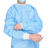 ULTRA Non-Reinforced Surgical Gown with Towel 2X-Large Blue Sterile AAMI Level 3 Disposable (224749_CS) 28/CS