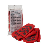 McKesson Terries™ Slipper Socks Unisex Adult X-Large Double Tread Single Patient Use Red (553042_CS) 48/CS