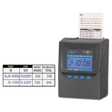 Lathem® Time 7500E Totalizing Time Recorder, LCD Display, Charcoal (LTH7500E) Each