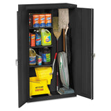 Tennsco Janitorial Cabinet, 36w x 18d x 64h, Black (TNNJAN6618DHBK) Each