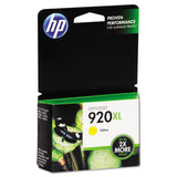 HP HP 920XL, (CD974AN) High-Yield Yellow Original Ink Cartridge (HEWCD974AN) Each