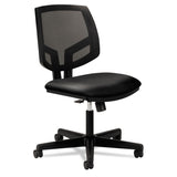 HON® Volt Series Mesh Back Leather Task Chair with Synchro-Tilt, Supports Up to 250 lb, 18.13" to 22.38" Seat Height, Black (HON5713SB11T) Each