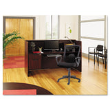 Alera® Alera Valencia Series Reception Desk with Transaction Counter, 71" x 35.5" x 29.5" to 42.5", Mahogany (ALEVA327236MY) Each