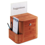Safco® Bamboo Suggestion Boxes, 10 x 8 x 14, Cherry (SAF4237CY) Each