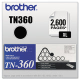 Brother TN360 High-Yield Toner, 2,600 Page-Yield, Black (BRTTN360) Each