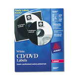 Avery® Laser CD Labels, Matte White, 250/Pack (AVE5697) Pack of 250