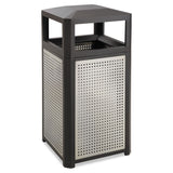 Safco® Evos Series Steel Waste Container, 38 gal, Steel, Black (SAF9934BL) Each