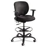 Safco® Vue Heavy-Duty Extended-Height Stool, Supports Up to 350 lb, 23" to 32.5" Seat Height, Black Fabric (SAF3394BL) Each