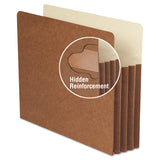 Smead™ Redrope TUFF Pocket Drop-Front File Pockets with Fully Lined Gussets, 7" Expansion, Legal Size, Redrope, 5/Box (SMD74395) Pack of 5