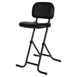 Alera® Alera IL Series Height-Adjustable Folding Stool, Supports Up to 300 lb, 27.5" Seat Height, Black (ALECS612) Each