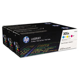 HP HP 305A, (CF370A-M) 3-Pack Cyan/Magenta/Yellow Original LaserJet Toner Cartridges (HEWCF370AM) 3 Pack