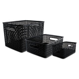 Advantus Weave Bins, 13.63 x 10.75 x 9, Black, 3/Pack (AVT40329) Set of 3