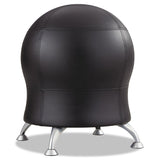 Safco® Zenergy Ball Chair, Backless, Supports Up to 250 lb, Black Vinyl Seat, Silver Base (SAF4751BV) Each