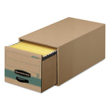 Bankers Box® STOR/DRAWER STEEL PLUS Extra Space-Savings Storage Drawers, Legal Files, 16.75" x 25.5" x 11.5", Kraft/Green, 6/Carton (FEL1231201) Case of 6