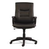 Alera® Alera YR Series Executive High-Back Swivel/Tilt Bonded Leather Chair, Supports 275 lb, 17.71" to 21.65" Seat Height, Black (ALEYR4119) Each