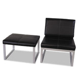 Alera® Alera Ispara Series Armless Chair, 26.57" x 30.71" x 31.1", Black Seat, Black Back, Silver Base (ALERL8319CS) Each