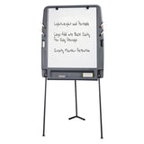Iceberg Ingenuity Portable Flipchart Easel with Dry Erase Surface, 35 x 30, 73" Tall Easel, Charcoal Polyethylene Frame (ICE30227) Each