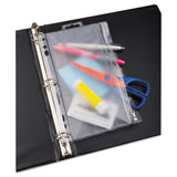 Oxford™ Zippered Ring Binder Pocket, 6 x 9.5, Clear (OXF68599) 1 Case of 1