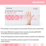 McKesson Pink Nitrile® Exam Glove Large NonSterile Nitrile Standard Cuff Length Textured Fingertips Pink Not Rated (1065403_CS) 2500/CS