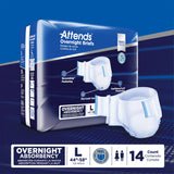 Attends® Overnight Unisex Adult Incontinence Brief Large Disposable Heavy Absorbency (1078991_BG) 14/BG