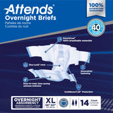 Attends® Overnight Unisex Adult Incontinence Brief X-Large Disposable Heavy Absorbency (1078992_CS) 56/CS