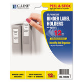 C-Line® Self-Adhesive Ring Binder Label Holders, Top Load, 2.25 x 3.63, Clear, 12/Pack (CLI70025) Pack of 12