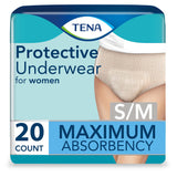 TENA® ProSkin™ Protective Female Adult Absorbent Underwear Pull On with Tear Away Seams Small / Medium Disposable Moderate Absorbency (1135407_CS) 80/CS