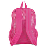 Eastsport® Mesh Backpack, Fits Devices Up to 17", Polyester, 12 x 5 x 18, Clear/English Rose (EST113960BJENR) Each