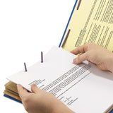 Smead™ Eight-Section Pressboard Top Tab Classification Folders, 8 SafeSHIELD Fasteners, 3 Dividers, Letter Size, Dark Blue, 10/Box (SMD14096) Each