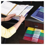 Smead™ 6-Section Pressboard Top Tab Pocket Classification Folders, 6 SafeSHIELD Fasteners, 2 Dividers, Letter Size, Dark Blue, 10/BX (SMD14077) Each