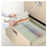 Smead™ Pressboard Classification Folders, Four SafeSHIELD Fasteners, 2/5-Cut Tabs, 1 Divider, Legal Size, Gray-Green, 10/Box (SMD18776) Each