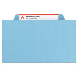 Smead™ Six-Section Pressboard Top Tab Classification Folders, Six SafeSHIELD Fasteners, 2 Dividers, Letter Size, Blue, 10/Box (SMD14030) Each