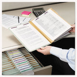 Smead™ Pressboard Classification Folders, Eight SafeSHIELD Fasteners, 2/5-Cut Tabs, 3 Dividers, Letter Size, Gray-Green, 10/Box (SMD14091) Each