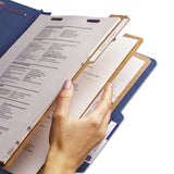 Smead™ Eight-Section Pressboard Top Tab Classification Folders, 8 SafeSHIELD Fasteners, 3 Dividers, Letter Size, Dark Blue, 10/Box (SMD14096) Each